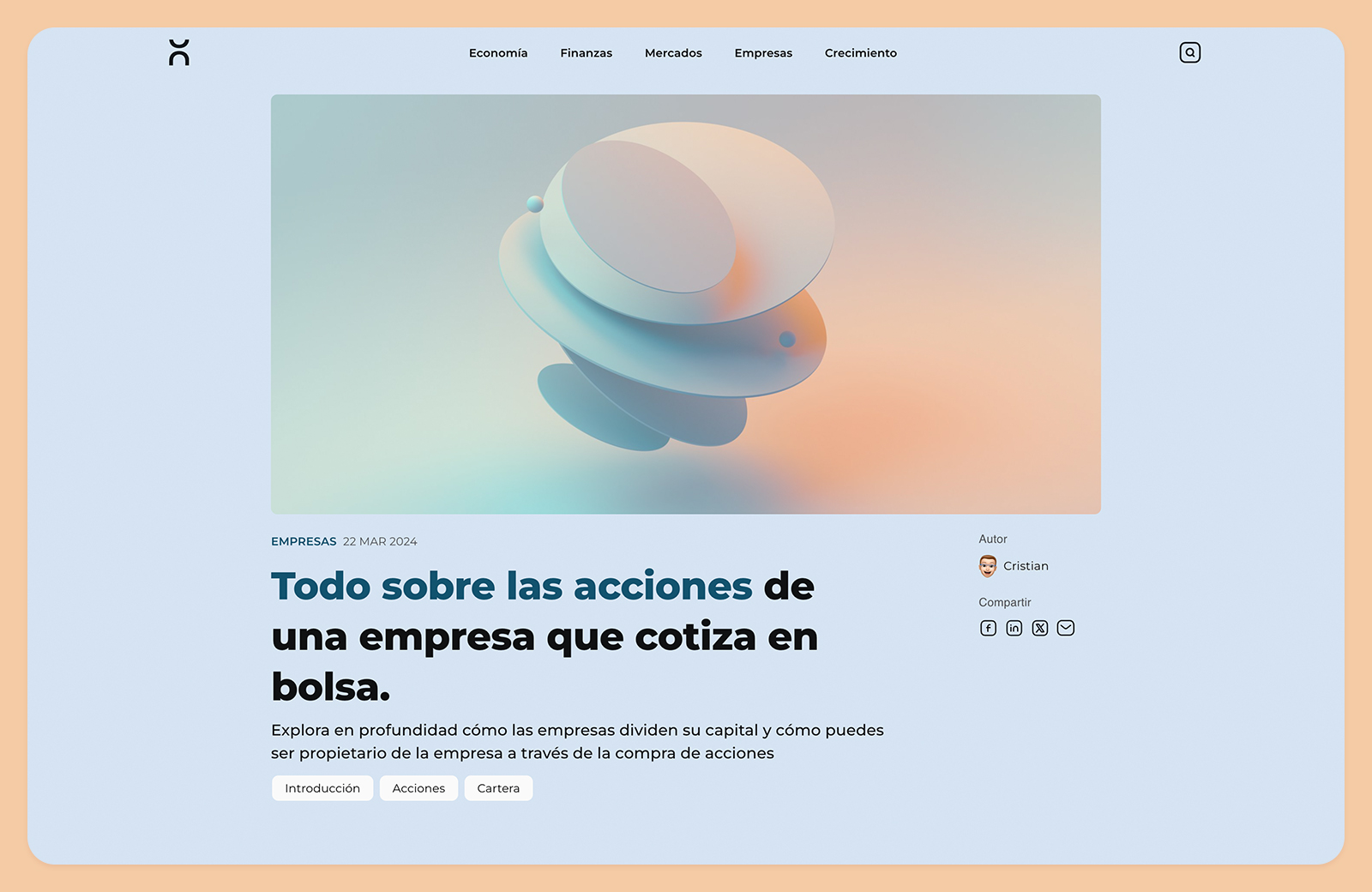Ejemplo de artículo del blog